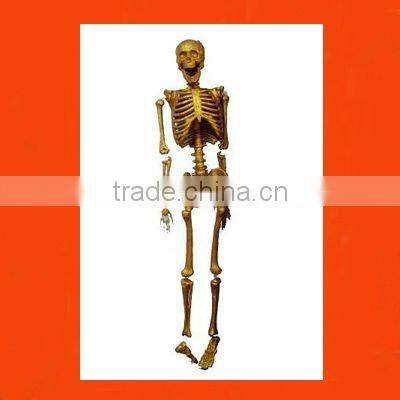 63" BLACK GLITTERED POLYFOAM HANGING SKELETON