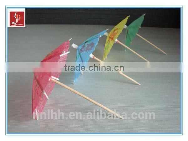 wood cocktail sticks mini paper umbrellas toothpick with logo