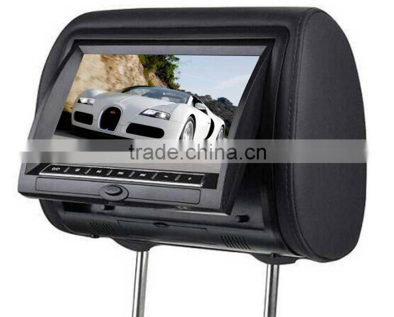 Black, Gray, Beige Color and Universal Car Use 7" inch Headrest DVD Player Support GPS