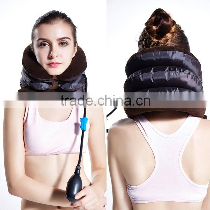 Soft Portable Inflatable Neck Rest Cushion U Pillow Support Car Flight Travel