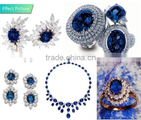 5mm Round Brilliant Cut Loose 114# Blue Wholesale Nano Spinel Beads Gemstone