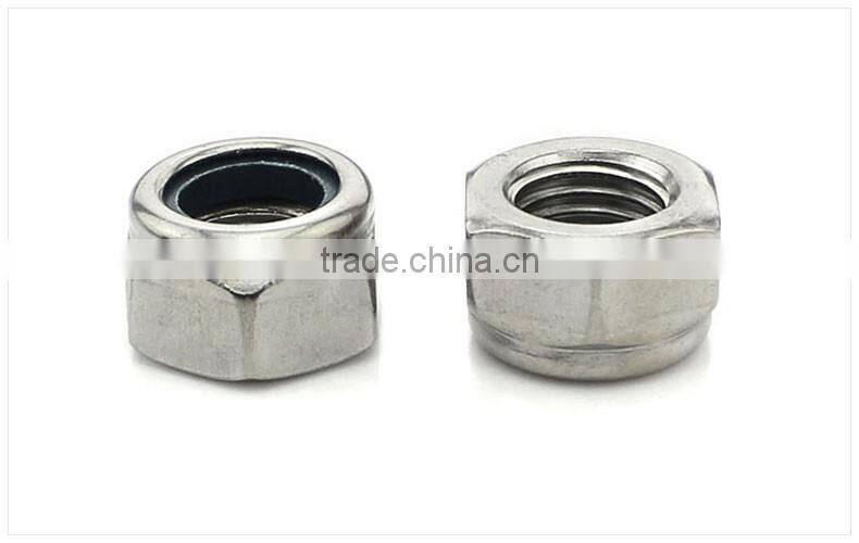 304 stainless steel lock nut/304 stainless steel nylon nut/a2-70 nylon nut
