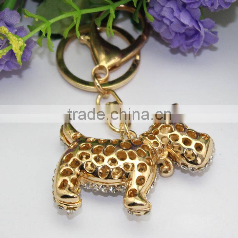 New puppy crystal rhinestone keychain dog keychain rhinestone dog keychain