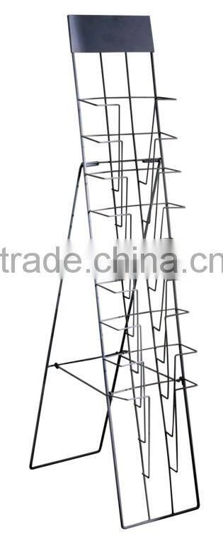 Metal magazine display rack Bookshop display stand