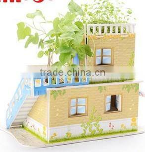 3D Jigsaw puzzle Model Sweet Home With Planting flowers
