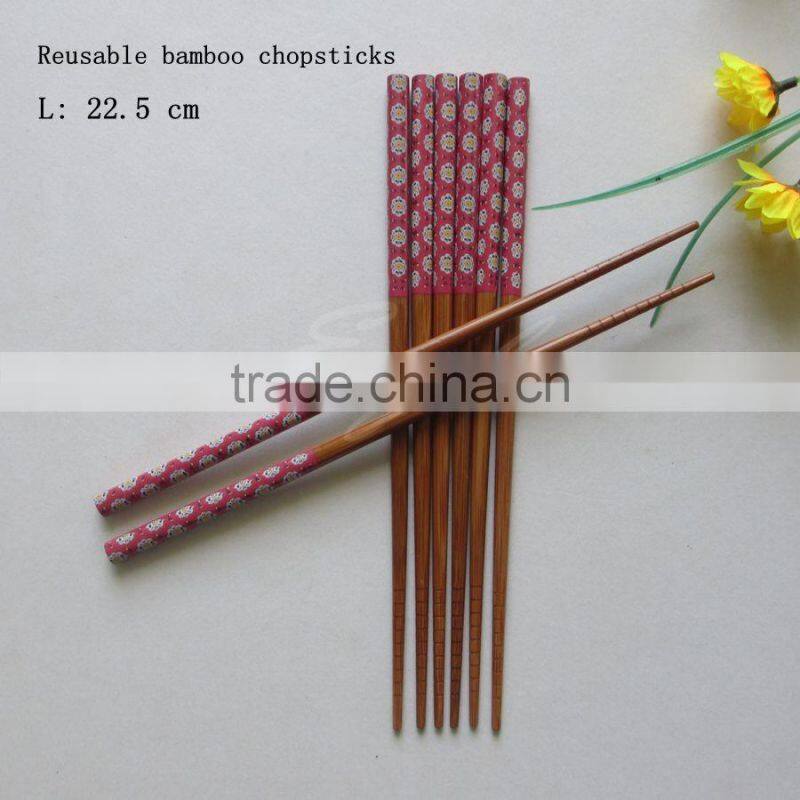 Reusabl color bamboo chopsicks