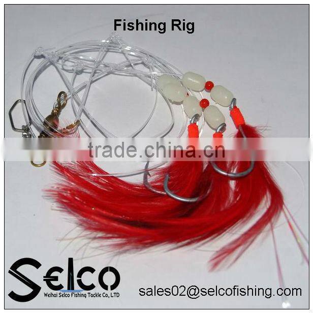 Chinese qualitied,3pc hook,octopus fishing rigs
