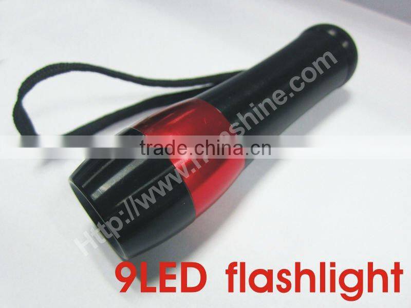 Portabe aluminum 9 led mini led light