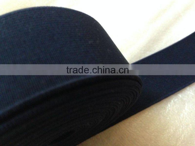 Flat Elastic bands, Blue Marine colors, 3 cm wilde, 3,95meters long