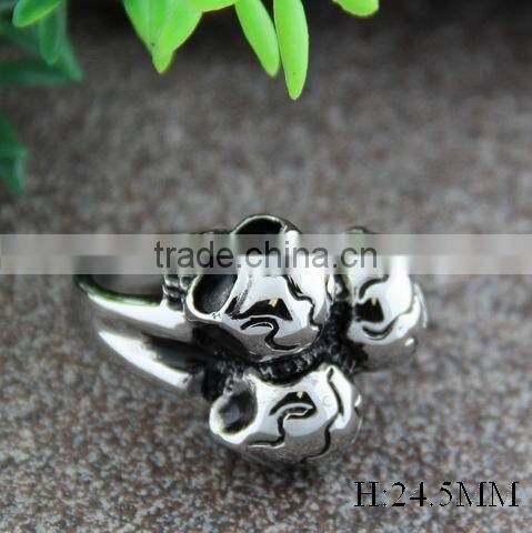 Customized hot selling stainless steel love script ring sterling silver love ring