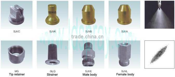 SJV three-parts (SJVE ,SJVC, SJVK,SJVB,SJVA,MG,GLQ,SJVL) spray jet nozzle