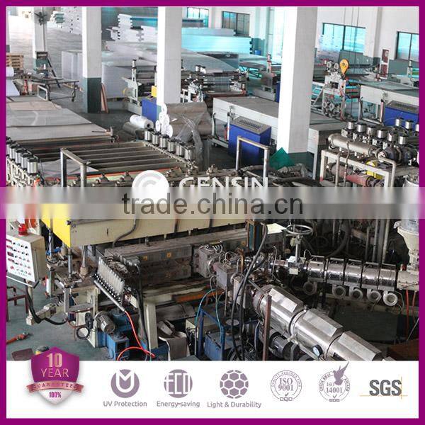 GENSIN/LIXIN polycarbonate corrugated sheet, PC wave sheet, PC roofing sheet