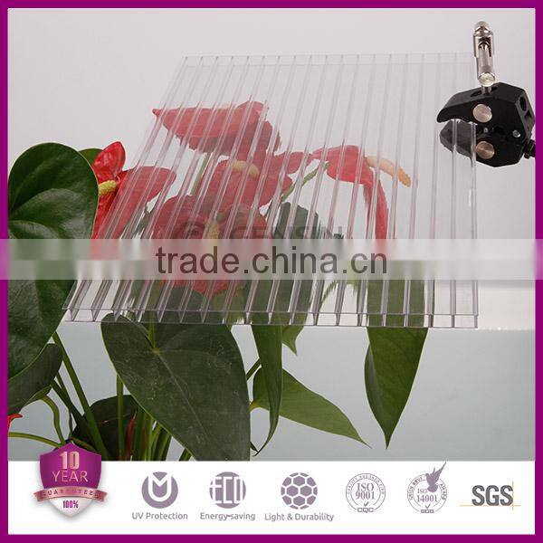 factory offered transparent color easy clean hollow polycarbonate sheets 2100*5800/11800mm