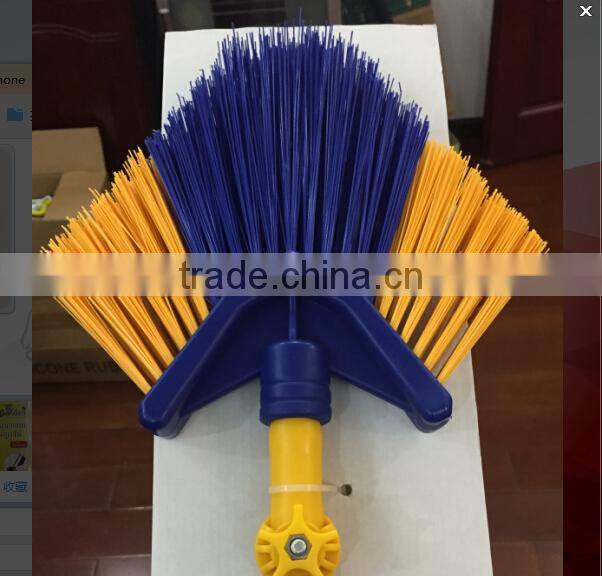 2016 New Design 180 Degree Adjustable Wheel Six-pole Triangle Broom