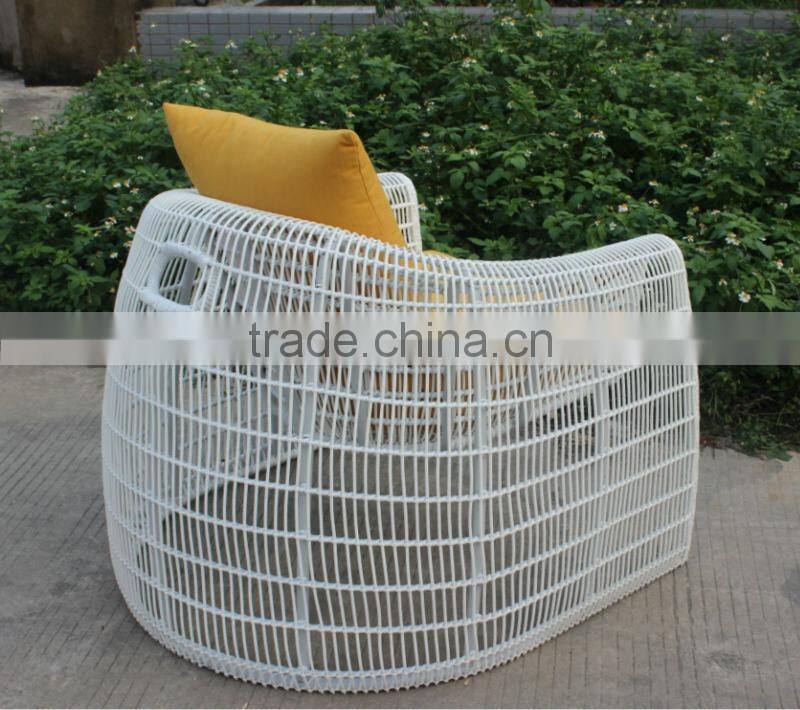 Outdoor Garden Furniture White Rattan Chair