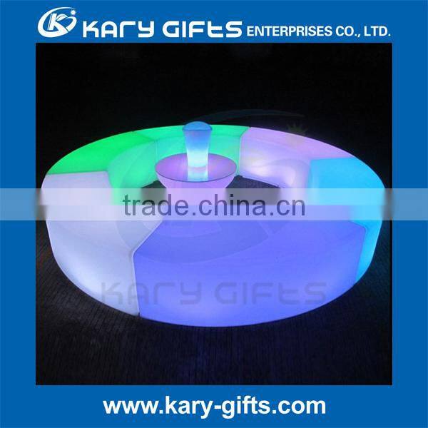 LED Plastic Garden Table And Chairs Outdoor Garden Tables