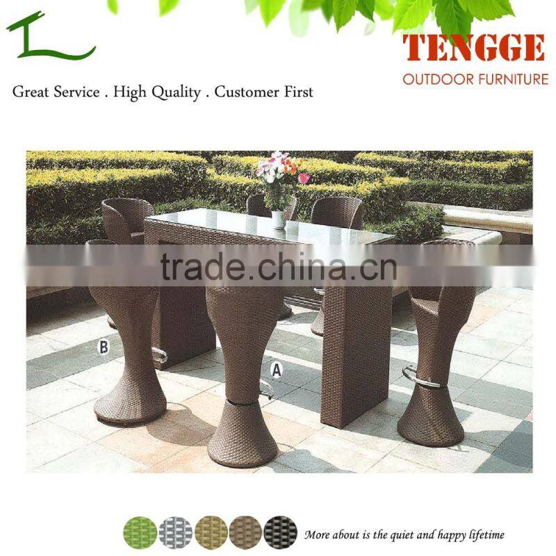 YH-8202 All Weather Rattan Furniture Cheap Bar Stool Sets