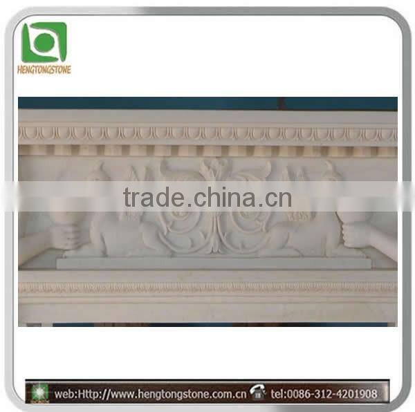 Natural White Fireplace Mantel Stone