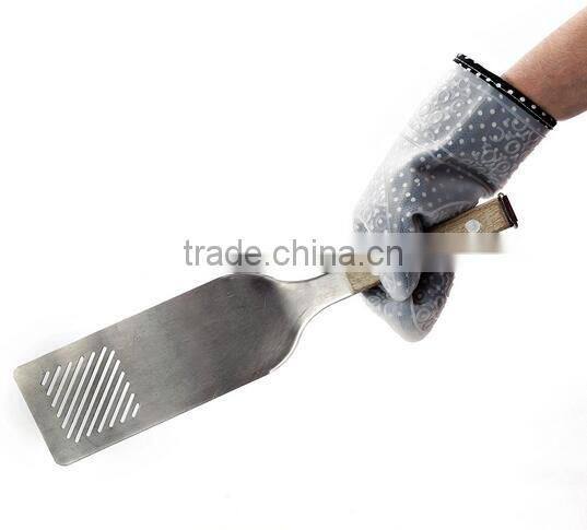 Washable Quilted Cotton Linings Silicone Protective Baking Gloves