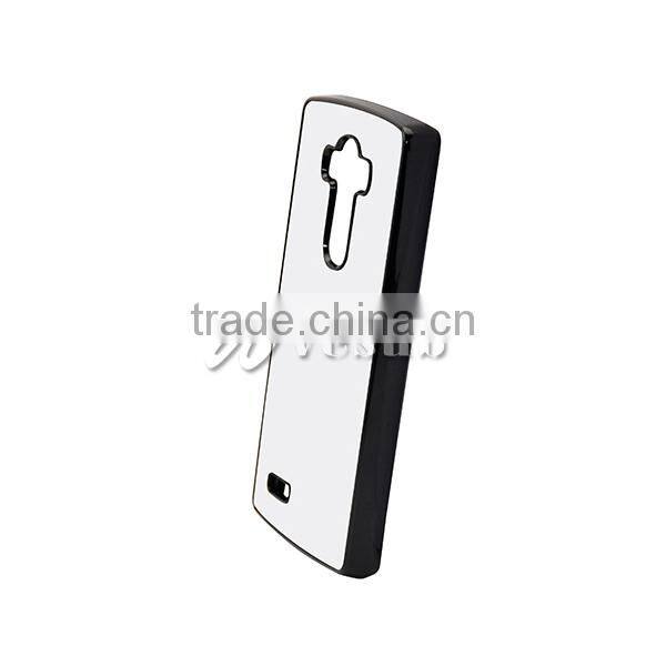 Custom Wholesale 2D Sublimation Printing Stylish DIY Black Plastic TPU 5.5 Inch Mobile Phone Case For LG G4