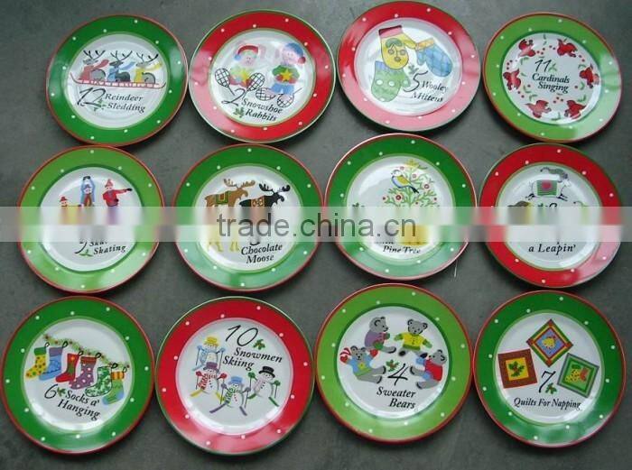 Decorative Ceramic Kids Christmas Plates Cheap