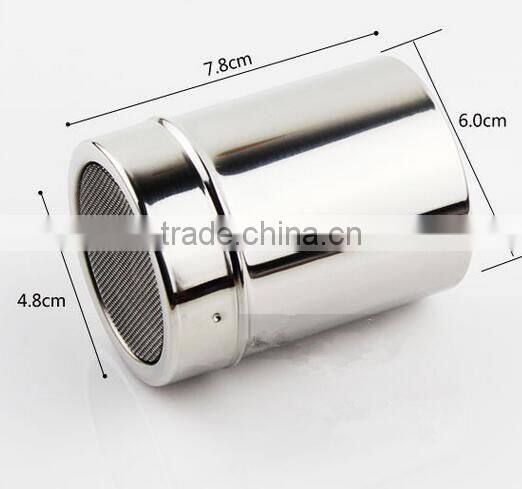 CY182 Stainless Steel Powder Sieve Spray Powder Sugar Sieve Cans Tube With Plastic Cap Barrel Powder Sieve