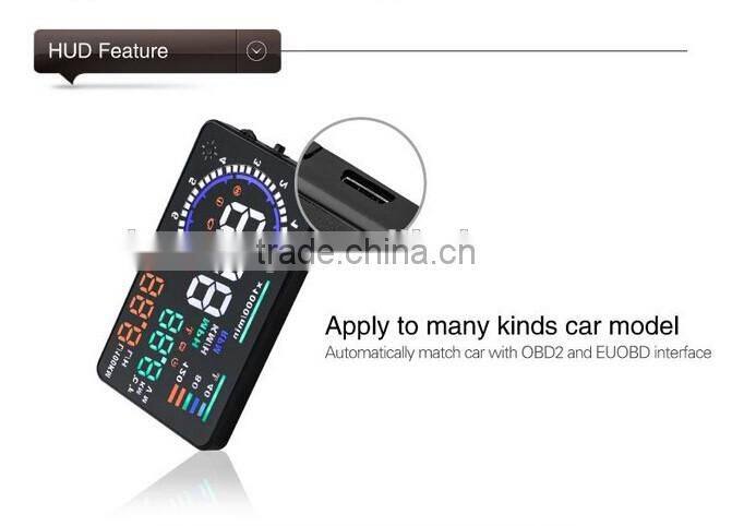 2016 New 5.5" Screen A8 Auto Car HUD Head Up Display KM/h & MPH Overspeed Warning Alarm System Car Speed Head UP LED Display