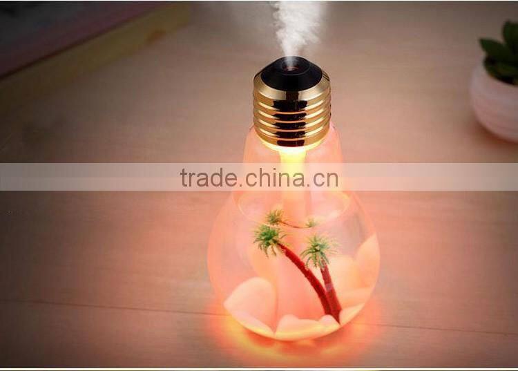 Aromatherapy Colorful luminous desktop micro landscape floret bottle humidifier