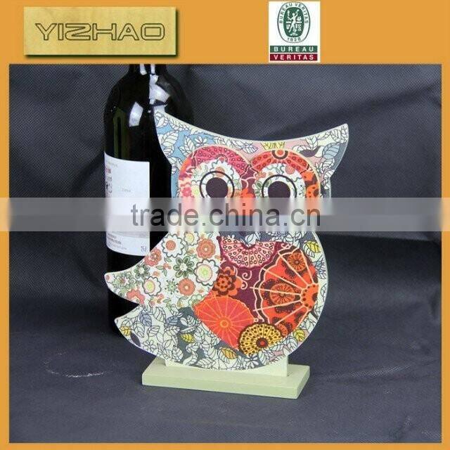 Hot Sale Table Standing Wooden Decoration,heart-shaped wood craft wall decoration