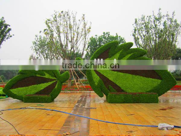 factory artificial grass topiary china/manufacture fake grass animal