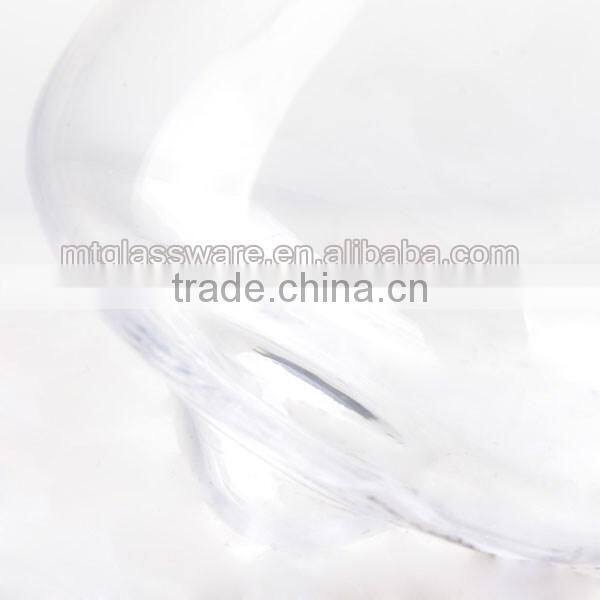 16oz clear slanted wonky tumblers wine drinking glass