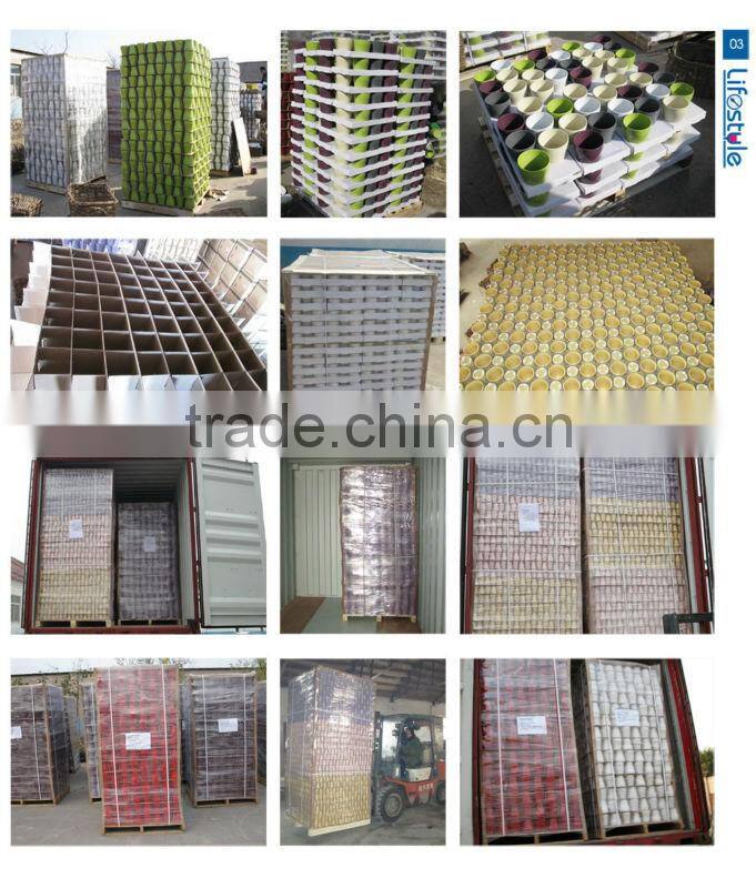 Solid Color Cracked Flower Pot