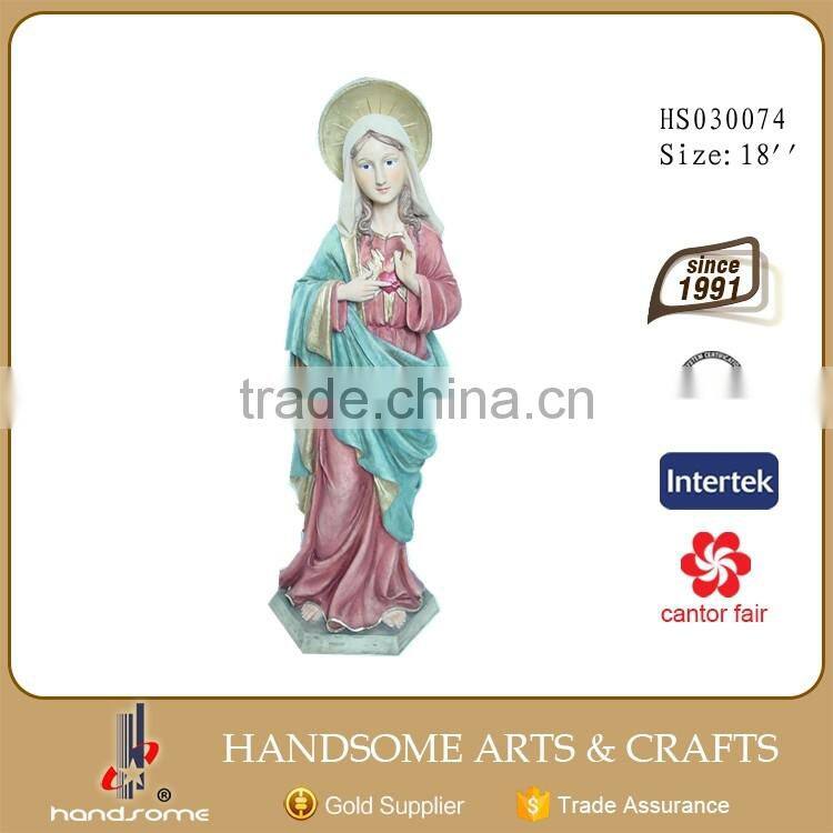 18 Inch Home Decoration Resin Craft Religious Items Virgin Mary Statues