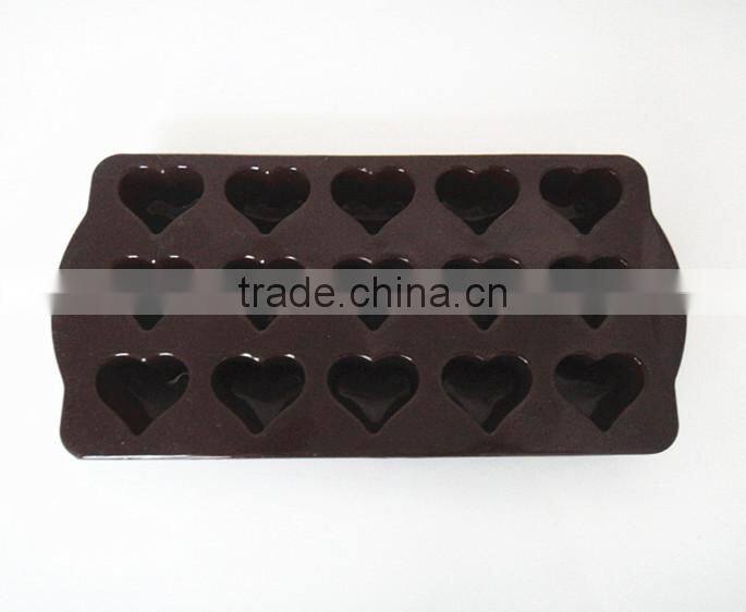 High quality heart shape 15 cavities silicone mould