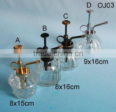 pumpkin shape glass spray bottle with plastic tap/watering can