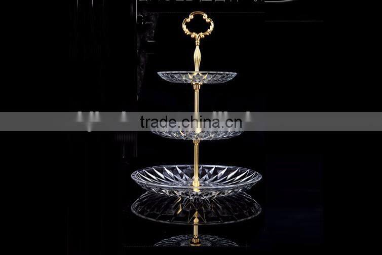 clear glass kitchen plate rack set for cake macaron