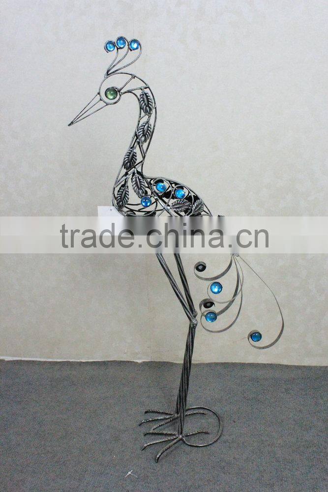 Metal peacock garden decoration