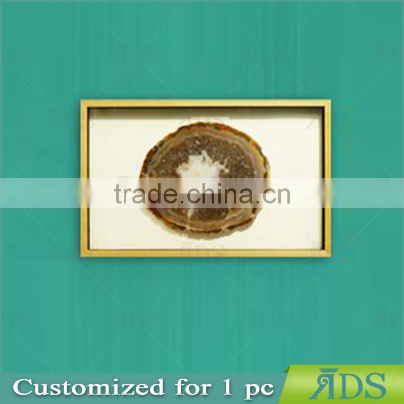 Framed Handmade Agate 3d shadow box wall art