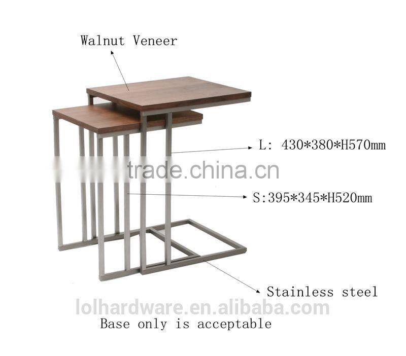 2015 New design stainless steel base Nesting Table, end table