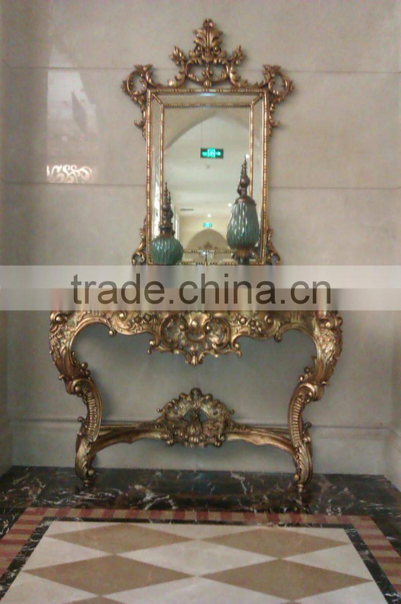 Art Deco Furniture Set Console Table With Framed Mirrors