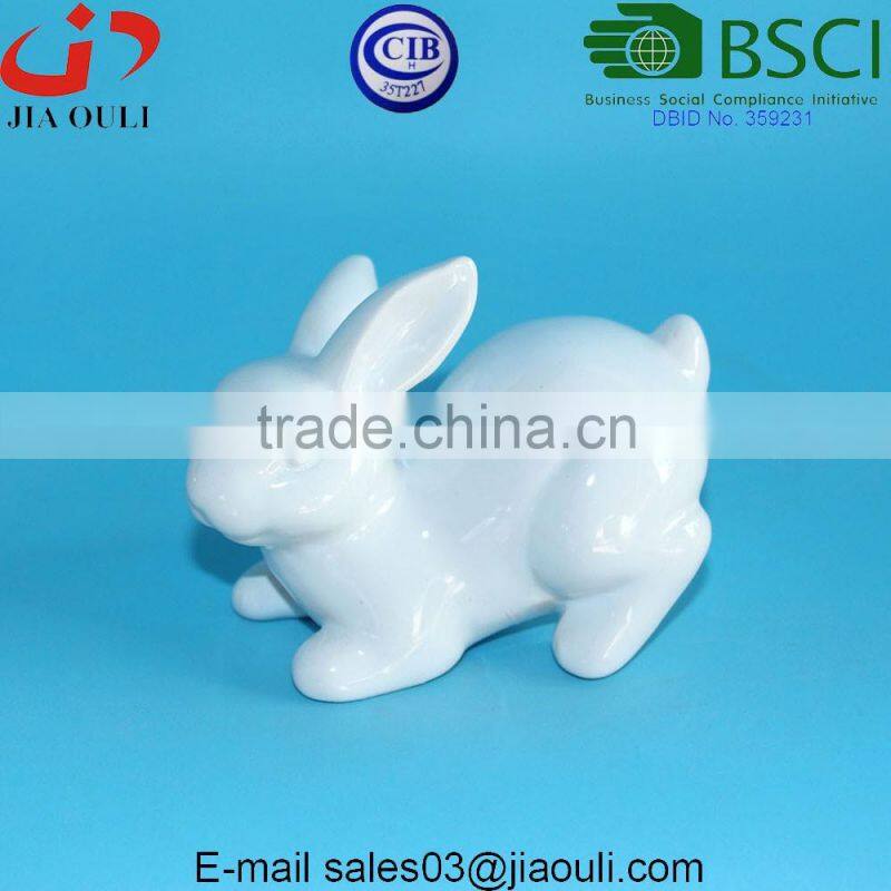 Lovely EASTER decorations mini white ceramic Bunny