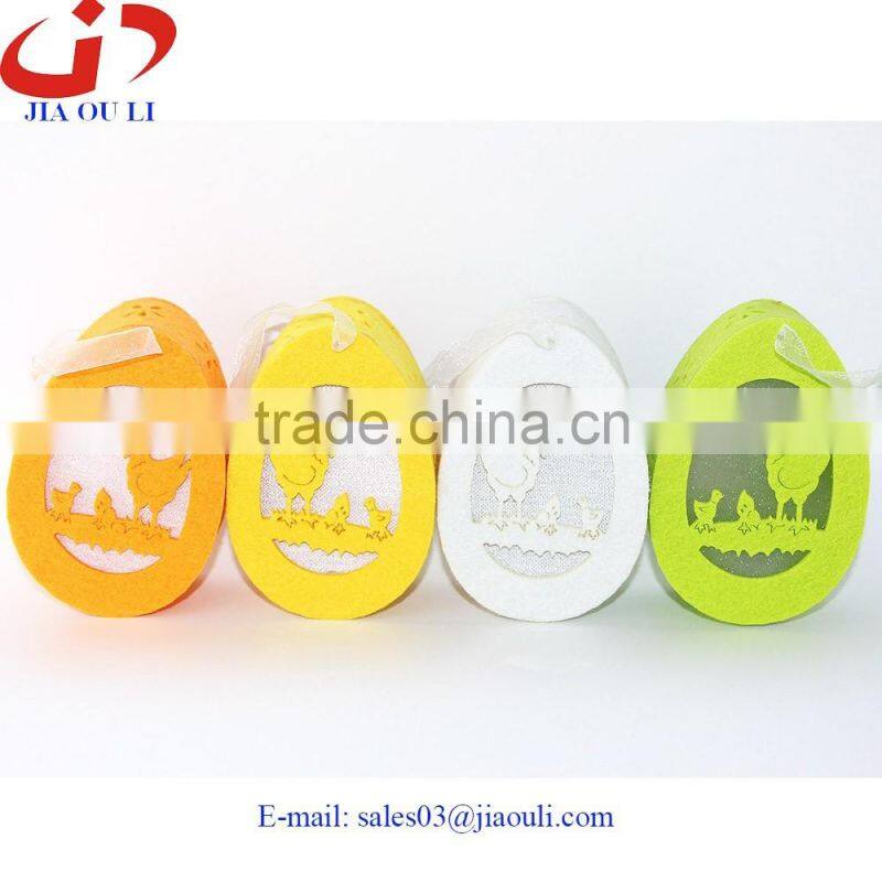 Fashion Easter decorations non-woven easter hanging LED egg decorations