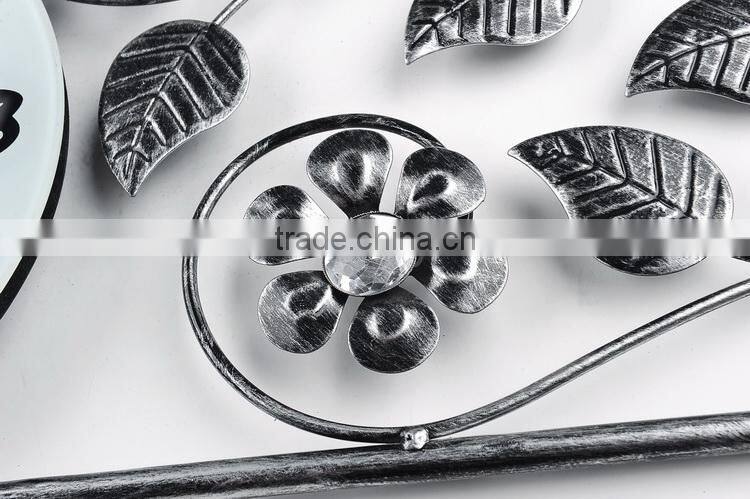 vintage flower metal wall digital clock GZH113 home accessories
