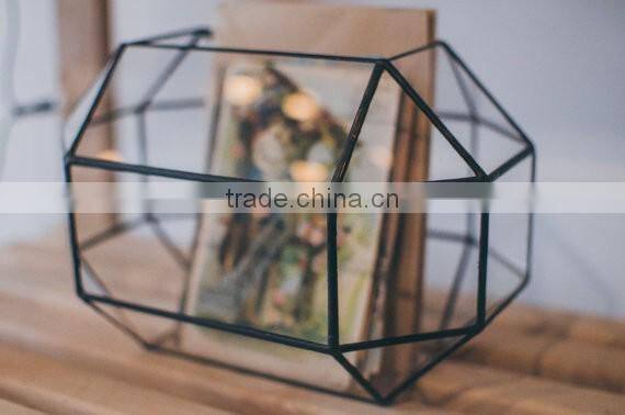 Large Wedding Card Holder Glass Box Mailbox Geometric Terrarium