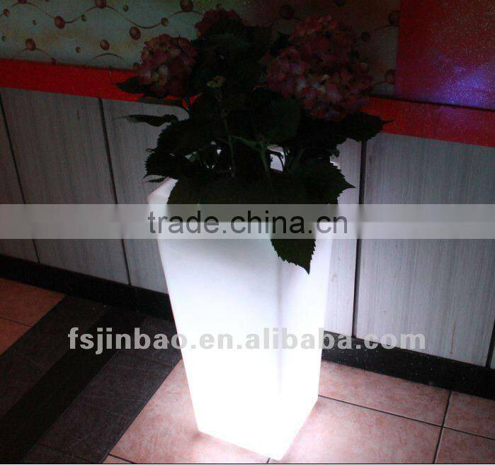 LED colorful decorative plastic flowerpot