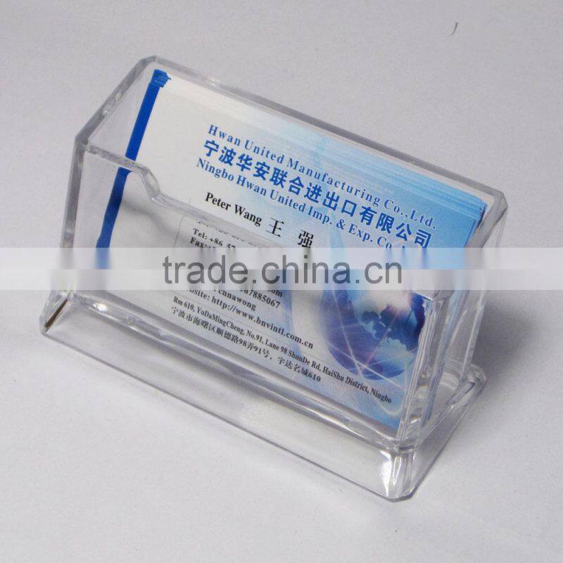 High quality transparent deskstop plastic name card holder