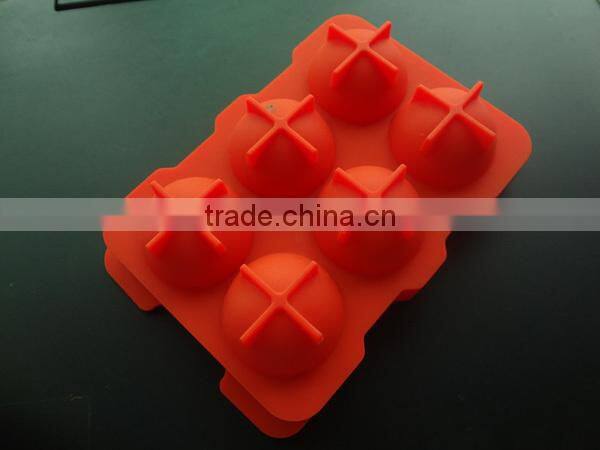 6 cubes 45mm silicone Whisky ice balls tray