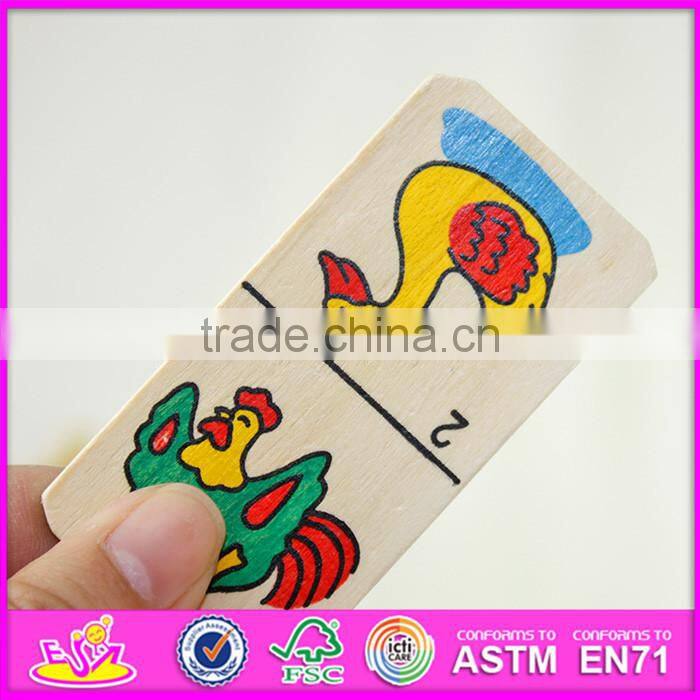 2016 top fashion educational kids wooden domino brick toy WJ277611