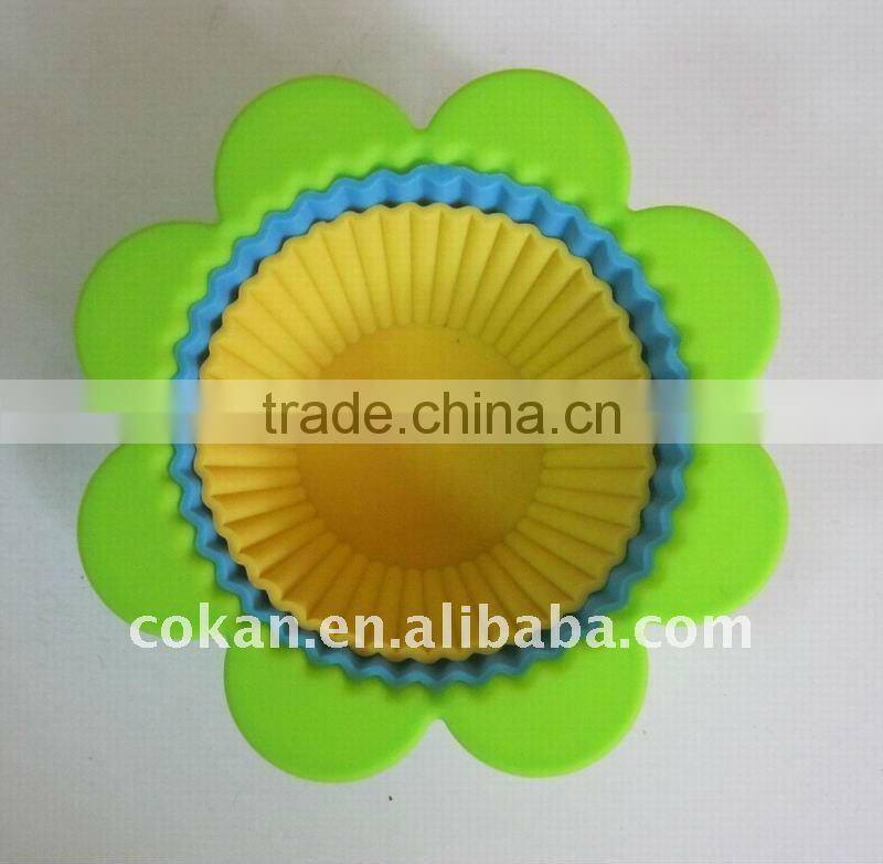 3pcs silicone cupcake mold set,silicone baking mold,silicone cake mold CK-C072J