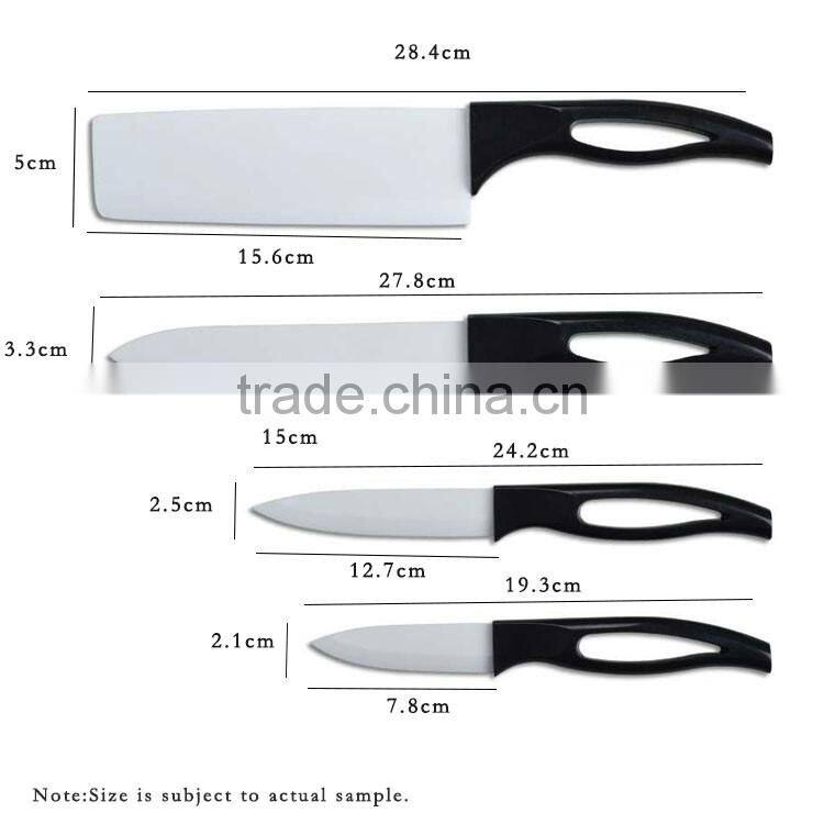4 Pieces high quality ABS Handle Zirconia Ceramic Knife